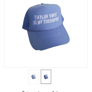 Blue Cap with White Embroidery